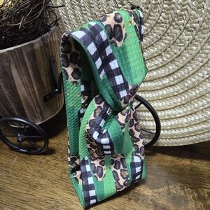 Green and Leopard Strechy Yogo Headband